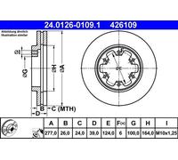 Disco freno FORD MAVERICK 2.4 i 24.0126-0109.1 (1 pz)