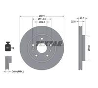TEXTAR 92329603 Disco freno per SUZUKI