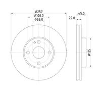 HELLA 8DD 355 103-181 Disco freno