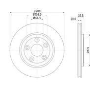 Disco Freno Hella 8DD 355 106-831 per Jaguar Lincoln Assale Posteriore