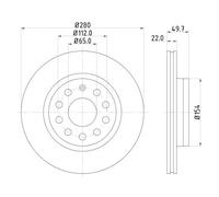 Disco Freno Hella 8DD 355 127-991 Pro High Carbon per Audi Seat Skoda VW
