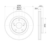 Disco Freno Hella Pagid 8DD 355 118-561 Pro per Toyota Lexus Assale Anteriore