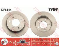 TRW DF6144 Disco freno