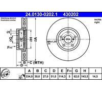 Disco freno LEXUS GS 300 24.0130-0202.1 (1set-1pz)