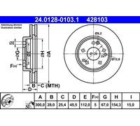 Disco freno MERCEDES-BENZ 124 500 E 24.0128-0103.1 (1 pz)