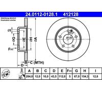 Dischi freno MERCEDES-BENZ CLASSE C 180 24.0112-0128.1