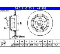 Disco freno MERCEDES-BENZ CLASSE S 280 24.0111-0153.1 (1 pz)