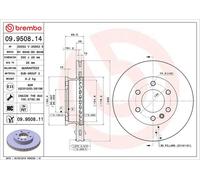 Disco freno BREMBO 9950811 anteriore, ventilato, altamente carbonizzato, 1 pezzo