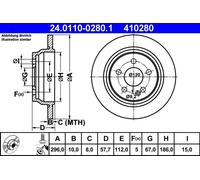 Disco freno MERCEDES-BENZ VIANO 3.2 24.0110-0280.1