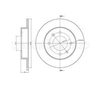 Disco Freno Metelli 23-0713 per Hyundai Assale Posteriore