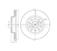 Disco Freno Metelli 23-0733C per Audi Seat Skoda VW Assale Anteriore