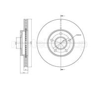 Disco Freno Metelli 23-0760C per Ford Assale Anteriore