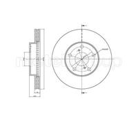Disco Freno Metelli 23-0801C per Toyota Assale Anteriore