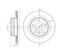 Disco Freno Metelli 23-0818C per Bmw Assale Posteriore