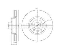Disco Freno Metelli 23-0896C per Ford Volvo Land Rover Assale Anteriore