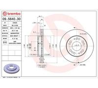Disco freno MITSUBISHI ECLIPSE I 2.0 i 16V 09.5640.30