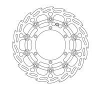 Moto-master Flame Yamaha 112065 Front Brake Disc Argento