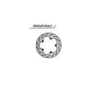 2442D - DISCO FRENO Posteriore RMS per PEUGEOT Geopolis Executive 400 dal 2007 >
