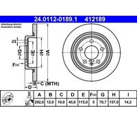 Disco freno OPEL AMPERA EV 150 24.0112-0189.1 (1 pz)