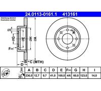 Disco freno OPEL ASCONA C 1.3 N 24.0113-0161.1 (1 pz)