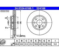 Disco freno OPEL COMBO Tour 1.4 24.0324-0166.1 (1 pz)