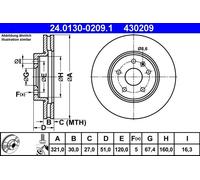 Disco freno OPEL INSIGNIA A 1.4 24.0130-0209.1 (1 pz)