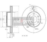 2X Maxgear 19-1337 Disco Freno Per Iveco Daily III Daily IV Daily V Daily VI