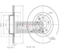 Disco Freno Originale MAXGEAR 19-1878MAX Per Citroën Fiat Peugeot