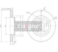 2x Originale MAXGEAR Disco Freno 19-2323 per Jeep