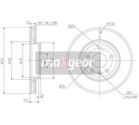 Disco Freno Originale MAXGEAR 19-2334MAX Per Chevrolet Opel