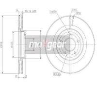 2x Maxgear 19-2364 Disco Freni Anteriore per Renault Koleos I Nissan Qashqai + 2