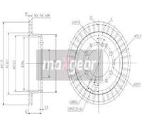 Disco Freno Originale MAXGEAR 19-2464 Per Toyota