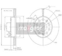 MAXGEAR Discofreno compatibile con AUDI SEAT SKODA VW 19-3238