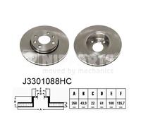Disco Freno PD852NP ADN143112 8DD355109331 J3301088 40206-AX603 DI013 BG3762