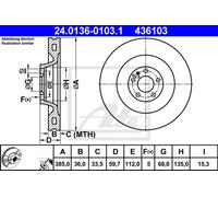 ATE Discofreno 24.0136-0103.1