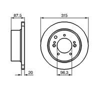 Bosch Disco freno 0 986 479 232 posteriore, ventilato – 1 pezzo