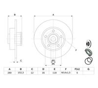 Disco freno (per unità) BOSCH 0 986 479 271 per RENAULT TRAFIC
