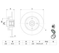 Disco freno (per unità) BOSCH 0 986 479 278 per RENAULT CLIO