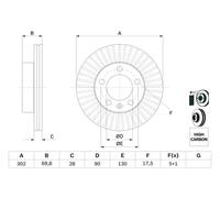 Disco freno BOSCH 0986479716 per NISSAN OPEL RENAULT VAUXHALL