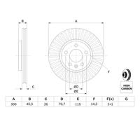Bosch BD2195 Dischi freno, Certificato ECE-R90, 1 disco freno singolo