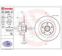 Disco freno BREMBO 08B39627 posteriore, pieno, 1 Pezzo