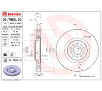 Disco freno (per unità) BREMBO 09.7680.21 per CITROËN C8 2.0 HDi 135