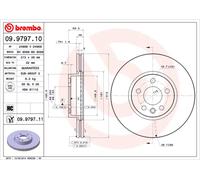 BREMBO 09.9797.11 Disco freno