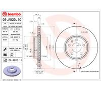 Disco freno (per unità) BREMBO 09.A820.10 per AUDI A4 2.0 TDI