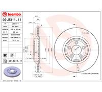 Disco freno (per unità) BREMBO 09.B311.11 per JAGUAR S-TYPE 3.0 V6
