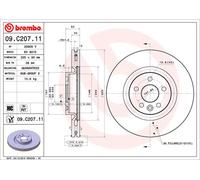 Brembo Disco freno 09.C207.11 anteriore ventilato altamente carbonizzato 1 pezzo