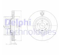 Disco freno DELPHI BG9054 anteriore, ventilato, 1 Pezzo