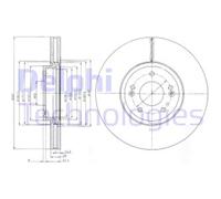 Disco freno (per unità) DELPHI BG9056C per HYUNDAI SANTA FÉ 2.2 CRDi 4x4