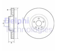 Disco freno DELPHI BG9172C anteriore, ventilato, 1 Pezzo