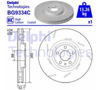 Disco freno (per unità) DELPHI BG9334C per PORSCHE MACAN 3.0 S Diesel